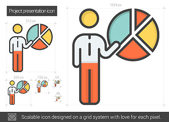 Image showing Project presentation line icon.