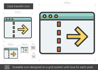 Image showing Data transfer line icon.