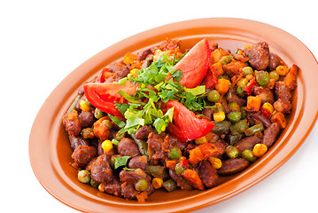 Image showing Traditional mexican chili with kidney beans