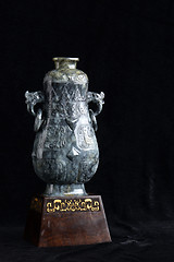 Image showing Chinese ancient jade carving art