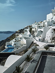 Image showing Landscape of Santorini Island, Fira, Cyclades, Greece