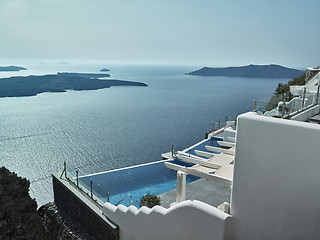 Image showing Landscape of Santorini Island, Fira, Cyclades, Greece