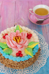 Image showing cakes on color background