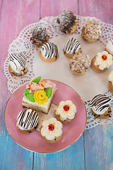 Image showing Different cakes composition