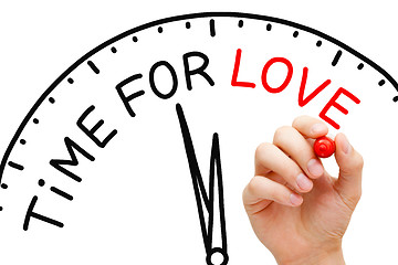 Image showing Time For Love Clock Concept