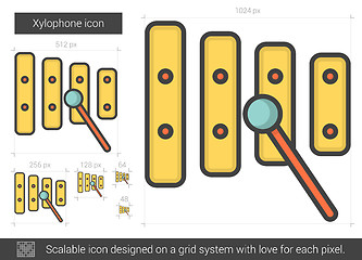Image showing Xylophone line icon.