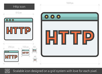 Image showing Http line icon.