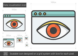 Image showing Data vizualization line icon.