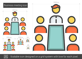 Image showing Business meeting line icon.