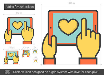 Image showing Add to favourites line icon.