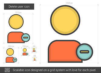 Image showing Delete user line icon.