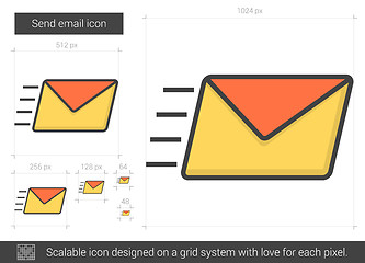 Image showing Send email line icon.