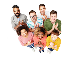 Image showing international group of happy smiling people