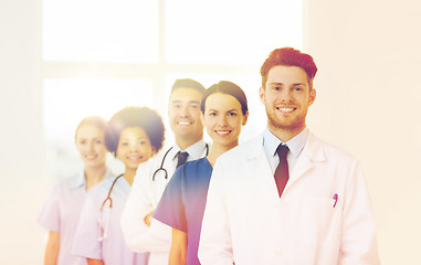 Image showing group of happy doctors at hospital