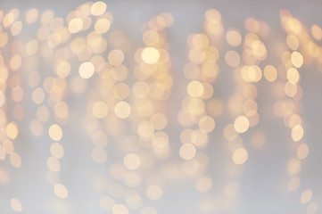 Image showing christmas decoration or garland lights bokeh