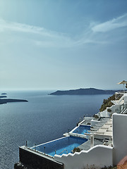 Image showing Landscape of Santorini Island, Fira, Cyclades, Greece