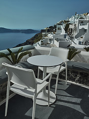 Image showing Landscape of Santorini Island, Fira, Cyclades, Greece