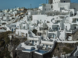 Image showing Landscape of Santorini Island, Fira, Cyclades, Greece