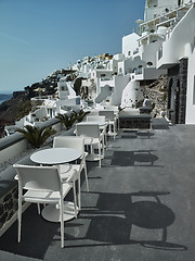 Image showing Landscape of Santorini Island, Fira, Cyclades, Greece