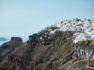 Image showing Landscape of Santorini Island, Fira, Cyclades, Greece