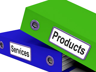 Image showing Products And Services Files Show Selling And Retail