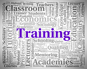 Image showing Training Word Shows Lessons Teach And Webinar