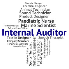 Image showing Internal Auditor Represents Text Actuary And Auditing