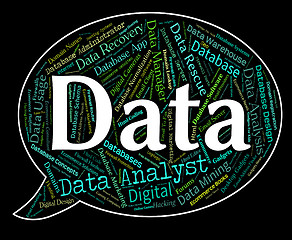 Image showing Data Word Means Info Database And Technology