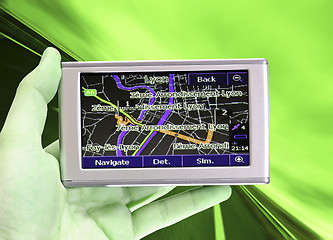 Image showing GPS in a man hand