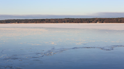 Image showing Frozen Beautiful Blue Sea 