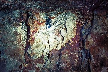 Image showing Carved Rock Drawing In The Abandoned Quarries