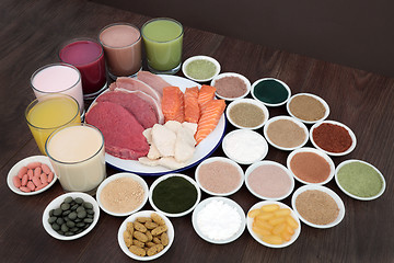 Image showing Health Food and Drinks for Body Builders