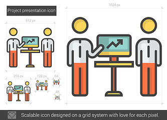 Image showing Project presentation line icon.