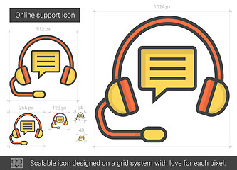 Image showing Online support line icon.
