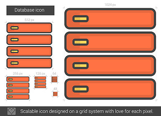 Image showing Database line icon.