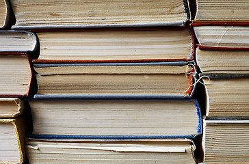 Image showing Stack of old worn books