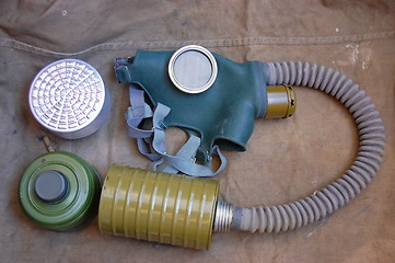 Image showing Soviet gas mask . WW2 time
