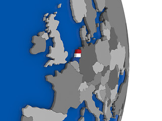 Image showing Netherlands on globe with flag