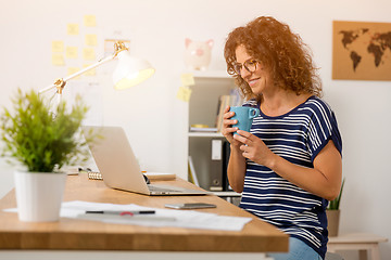 Image showing Coffee break at work