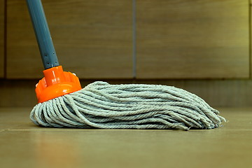 Image showing cleaning the floor