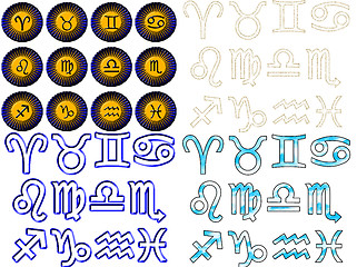 Image showing Zodiac signs