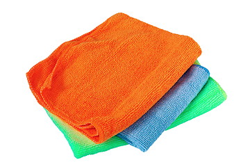 Image showing isolated stack of three towels