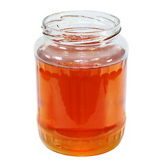 Image showing jar of honey on white background