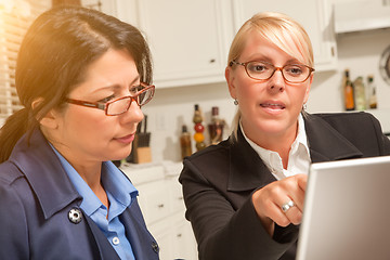 Image showing Businesswomen Working on the Laptop