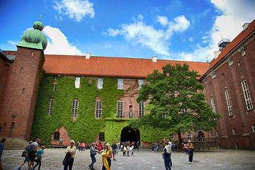 Image showing STOCKHOLM, SWEDEN - AUGUST 19, 2016: Tourists walk and visit Sto