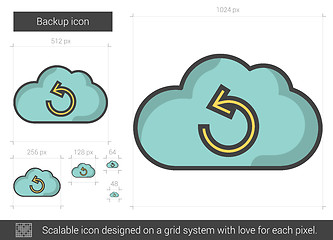 Image showing Backup line icon.