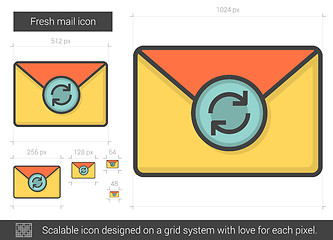 Image showing Fresh mail line icon.