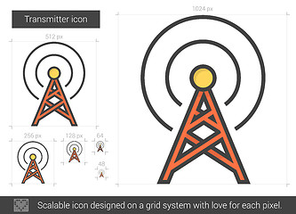 Image showing Transmitter line icon.