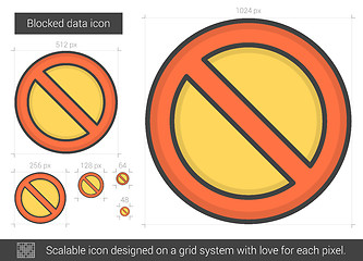 Image showing Blocked data line icon.