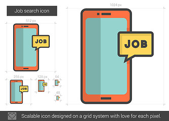 Image showing Job search line icon.